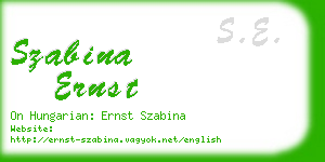 szabina ernst business card